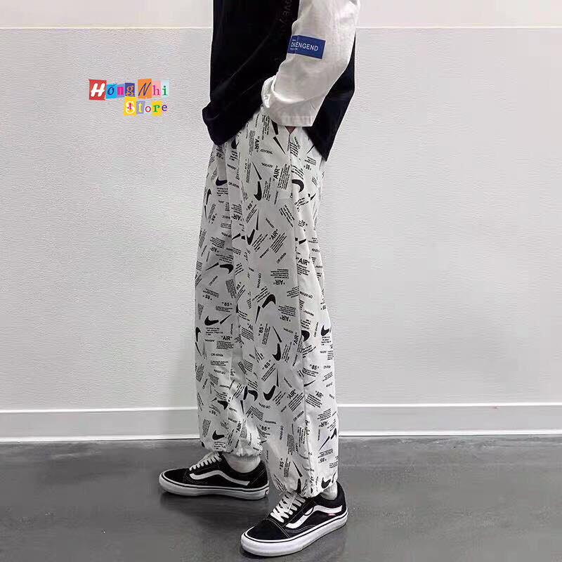 Quần Jogger 3D Ulzzang Unisex Jogger Hoạt Hình Dây Rút Lai Ống Rộng V2 - MM