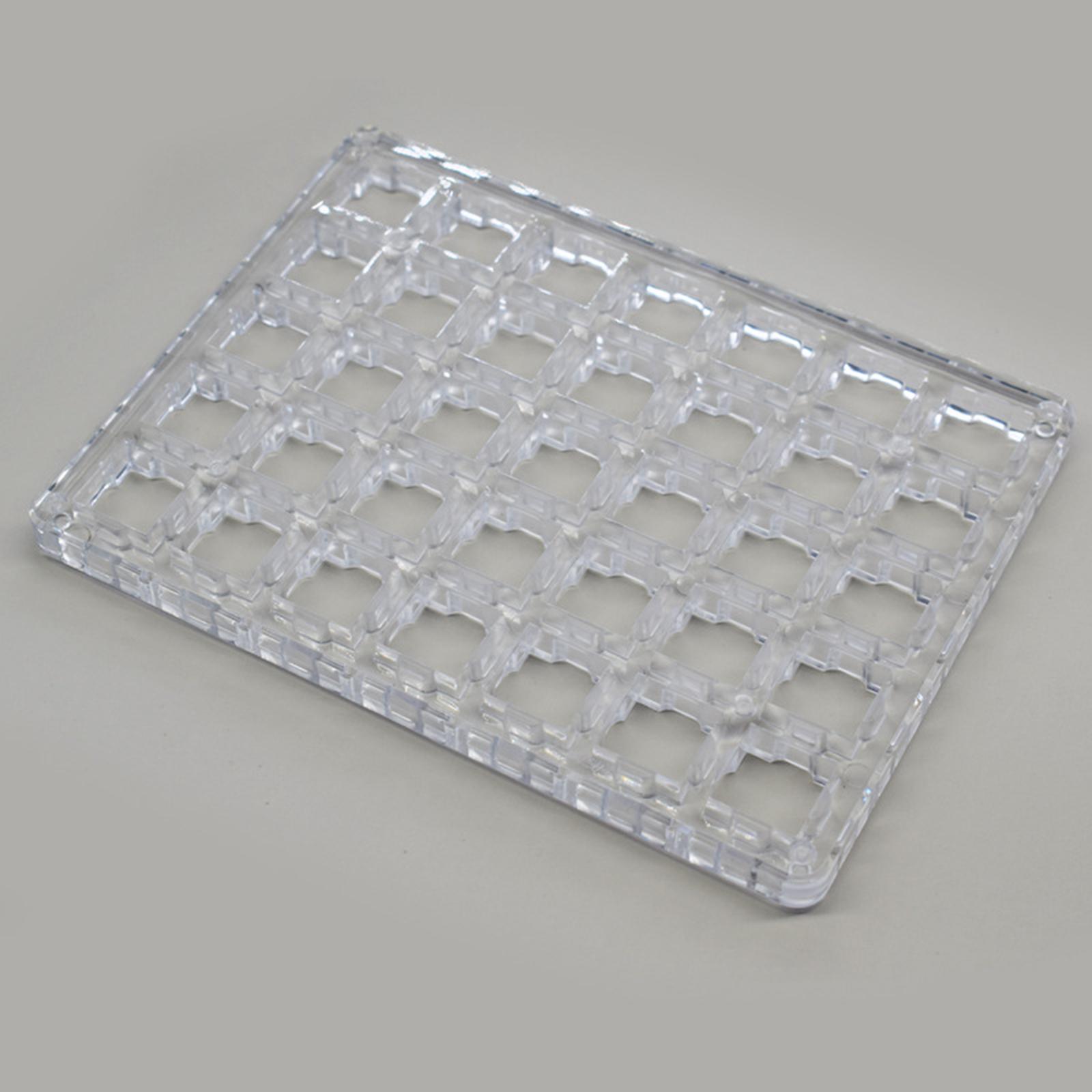 Transparent Switches Tester Base Acrylic Storage Board, for Mechanical Keyboard, DIY Tool Accessories Non-slip Fillet Design No Burr