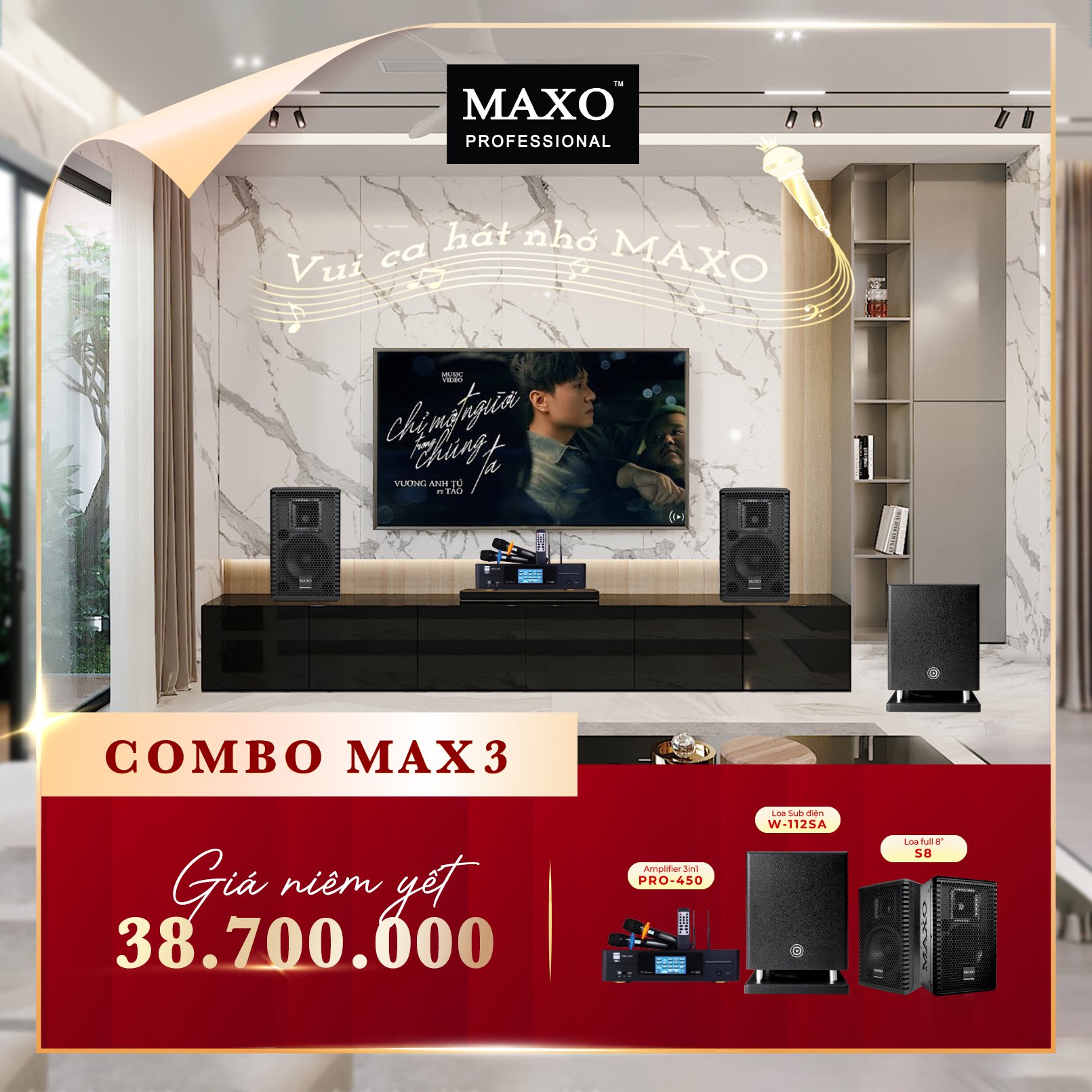 Dàn Karaoke Gia Đình MAX3 - Hàng Chính Hãng