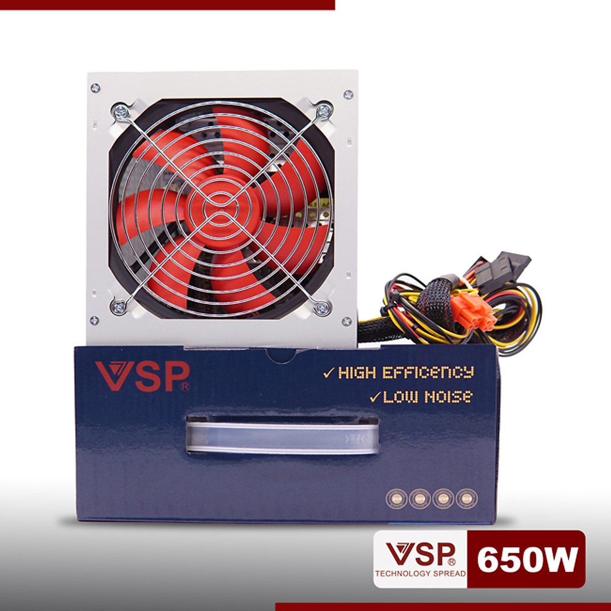 Nguồn VSP 650W Full Box HOANGNHAN (Kèm Dây Nguồn) - Hàng Chính Hãng