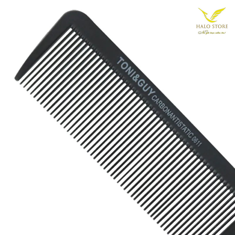 Lược Cắt Tóc Nam  Bản To Carbon Toni&amp;Guy 0611 Kích Thước 22x4,5 Cm Lược Mỏng - Màu Đen