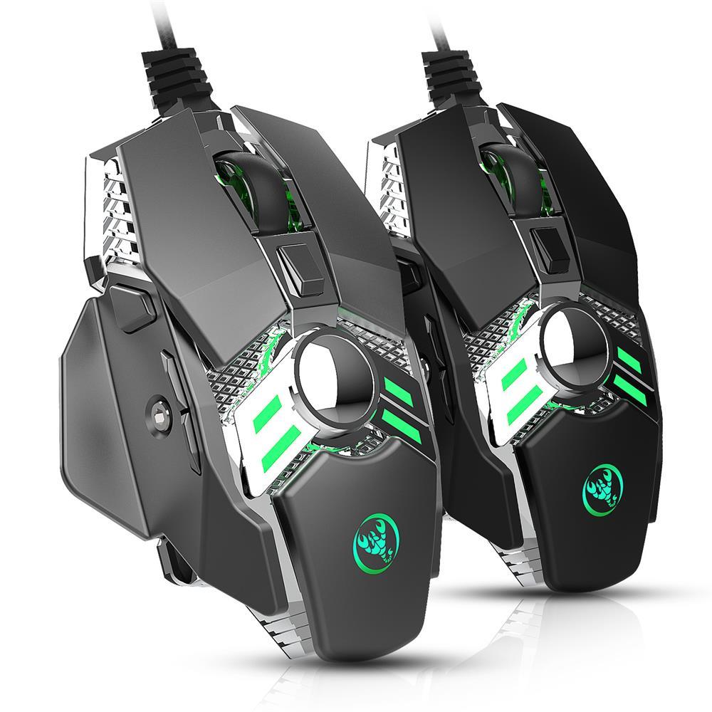 Chuột chơi game có dây HXSJ J200 bảy phím Macro DPI có thể điều chỉnh RGB