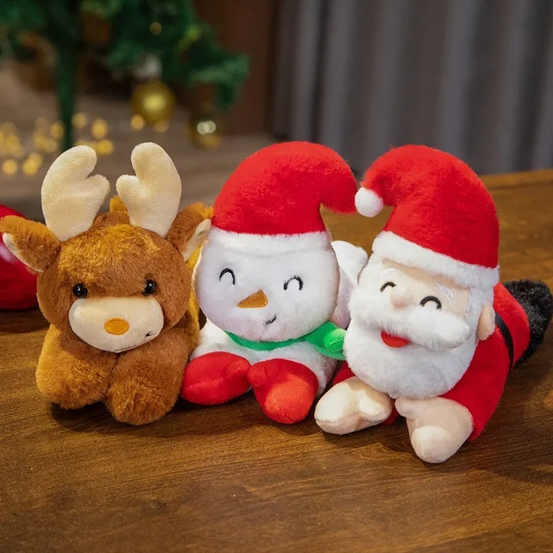 Thú nhồi bông Noel đập tay đáng yêu - Quà tặng gấu bông giáng sinh vui vẻ ôm tay cute - Gối ôm mềm mại cho bé