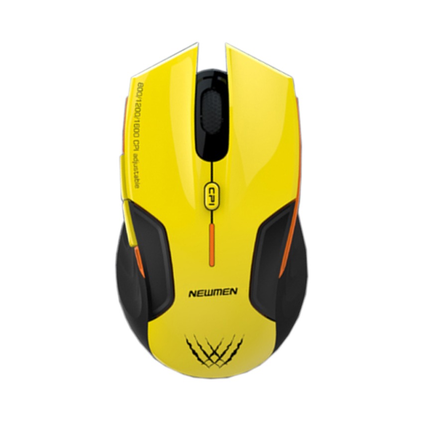 Chuột game không dây Newmen E500 Pro ( Đen/Vàng/Trắng ) - Hàng Chính Hãng