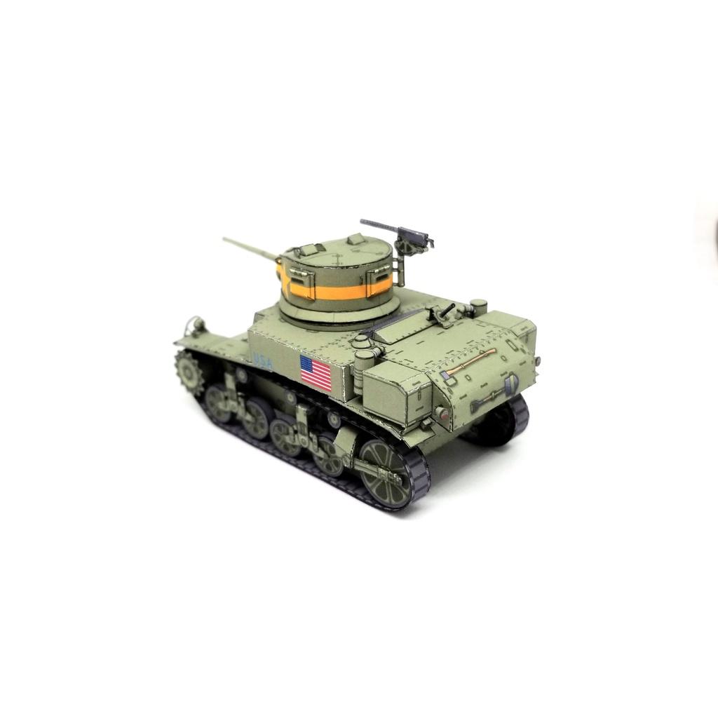 Mô hình giấy 3D  xe tank M3A1 tỉ lệ 1/72