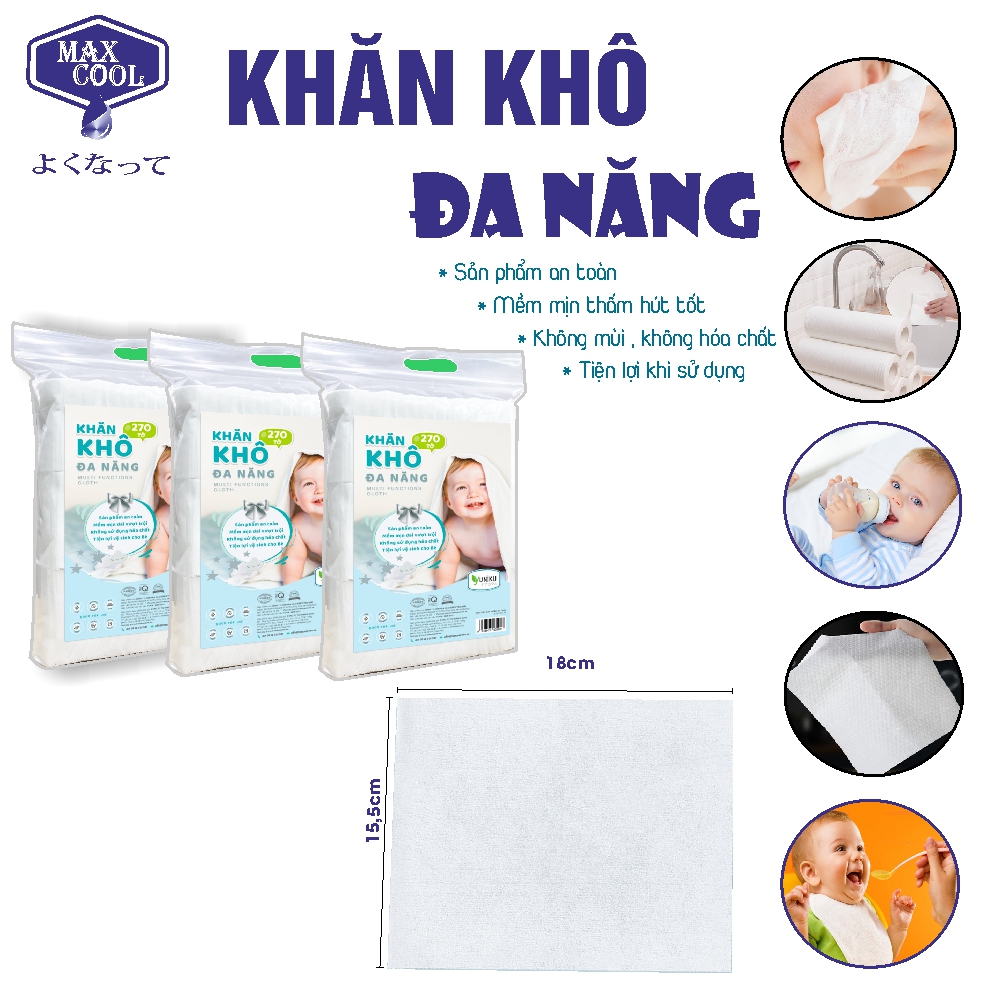 Khăn Khô Đa Năng Yuniku 270 Tờ