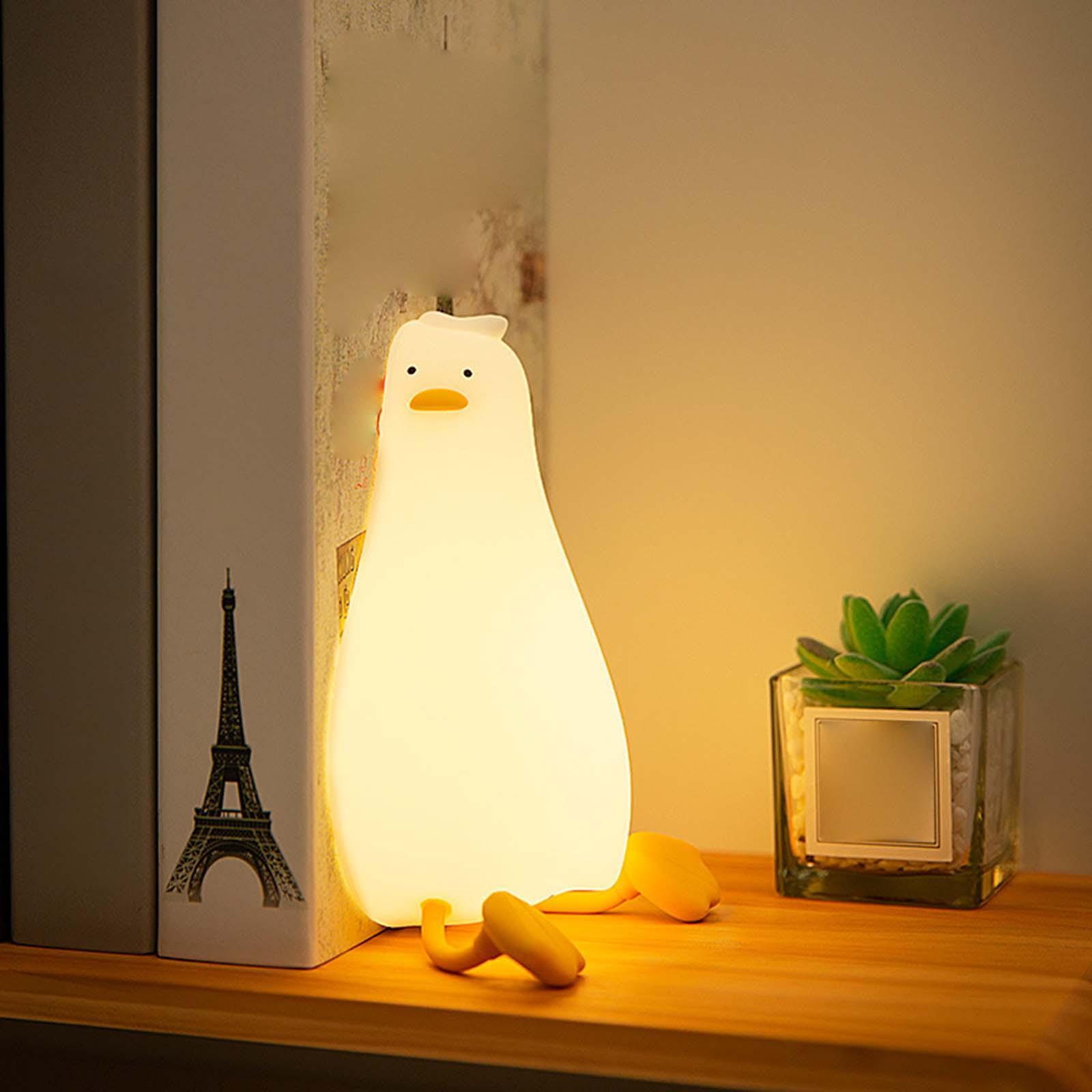 Cute Silicone Night Light Touch Control USB Rechargeable for Children Baby