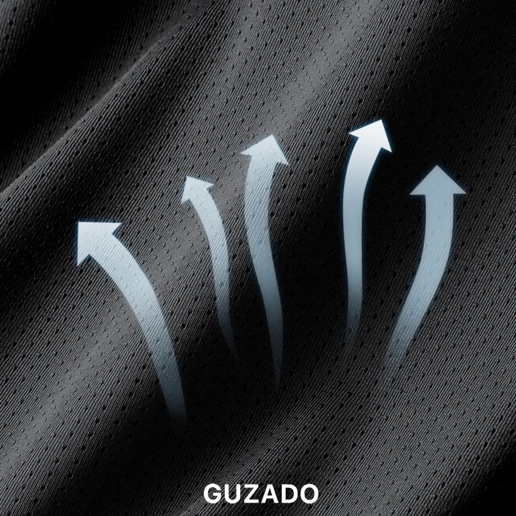 Áo thun thể thao nam Guzado Coolmax mát lạnh,thấm hút tốt GTS02.HN