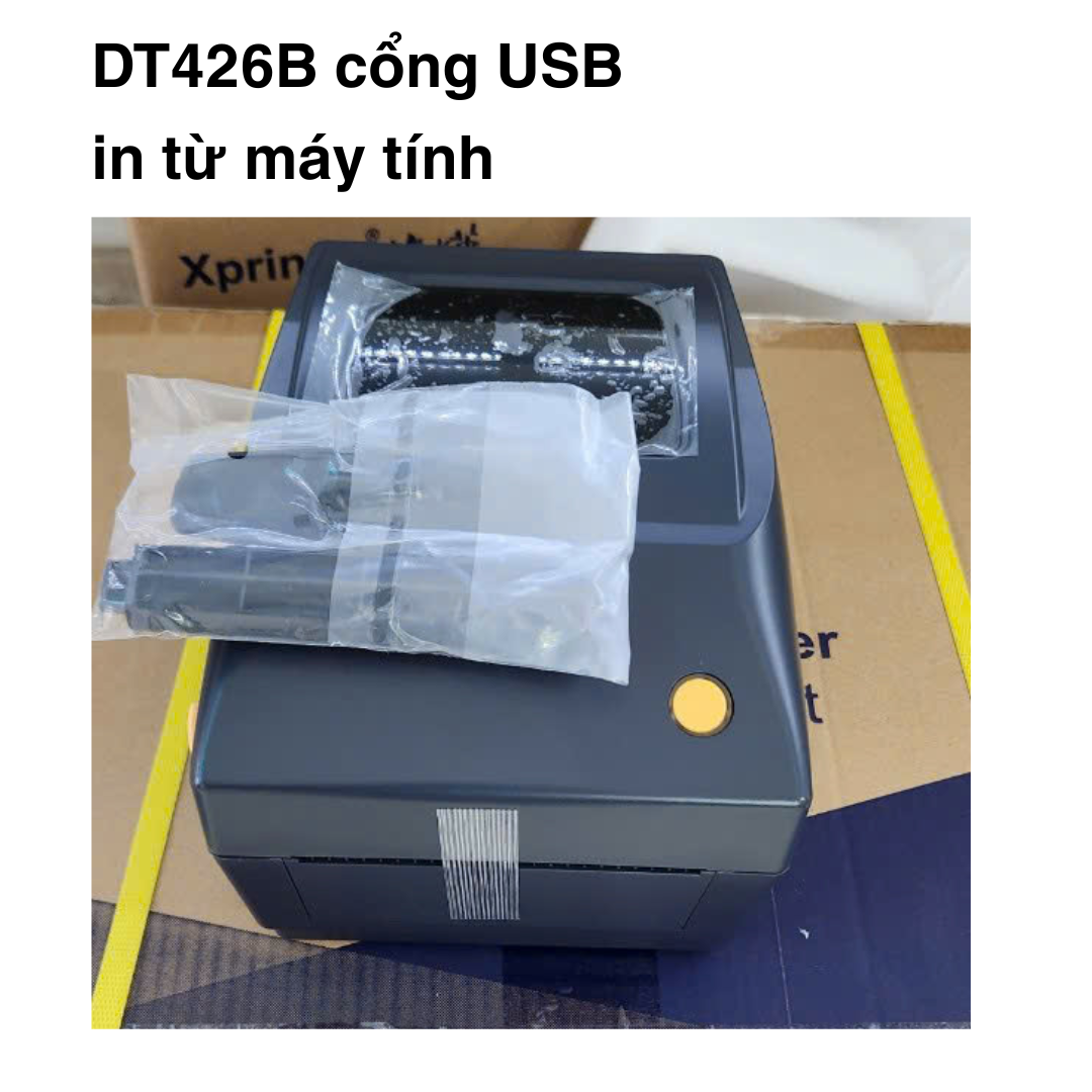 Máy in mã vạch, in tem Xprinter XP- DT426B. Máy in nhiệt trực tiếp, in tem, nhãn khổ giấy sàn TMĐT [HÀNG CHÍNH HÃNG