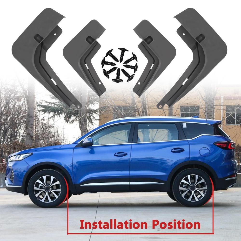 FENDER Set 4 tấm chắn bùn màu đen cho xe Chery Tiggo 7 Pro 2020-2021