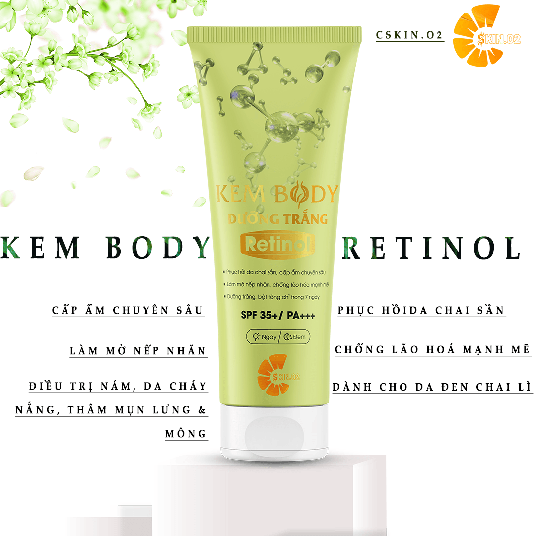 Chăm Sóc Da - C SKIN.02 - COMBO10 - BODY LOTION RETINOL - Dưỡng Trắng Cấp Ẩm Chuyên Sâu