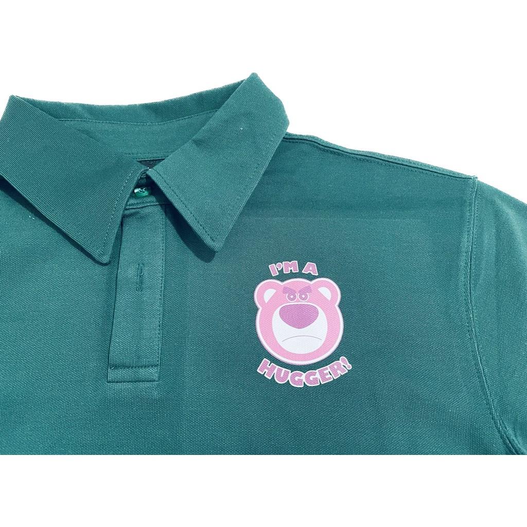 Áo thun polo gấu dâu Soul Lotso Hugger, Áo thun có cổ unisex nam nữ oversized tay lỡ form rộng streetwear