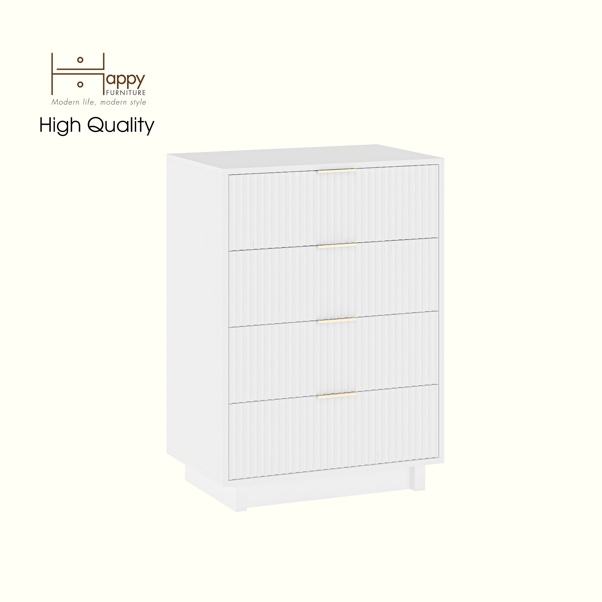 HAPPY FURNITURE , Tủ lưu trữ 4 ngăn kéo - NAMI, THK_240 , 70cm x 45cm x 98cm DxRxC