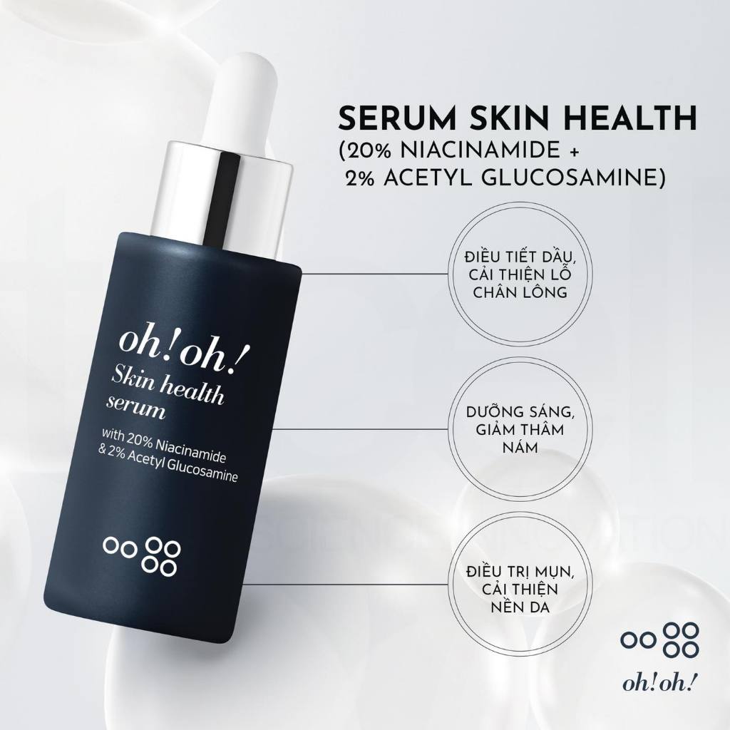 Serum Dưỡng Sáng Da, Giảm Thâm Nám Oh!Oh! Skin Health Serum Niacinamide 20% 30ml