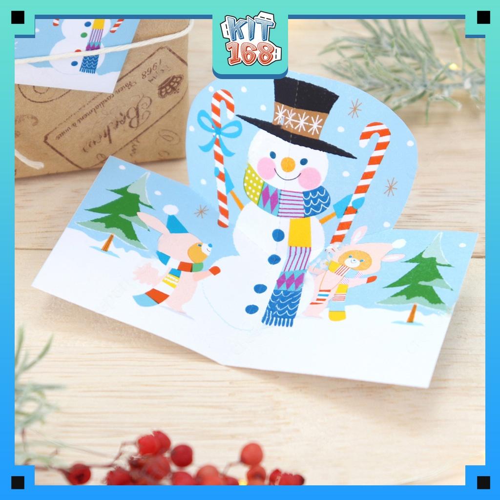 Mô hình giấy Lễ hội 4 thiệp Noel mini