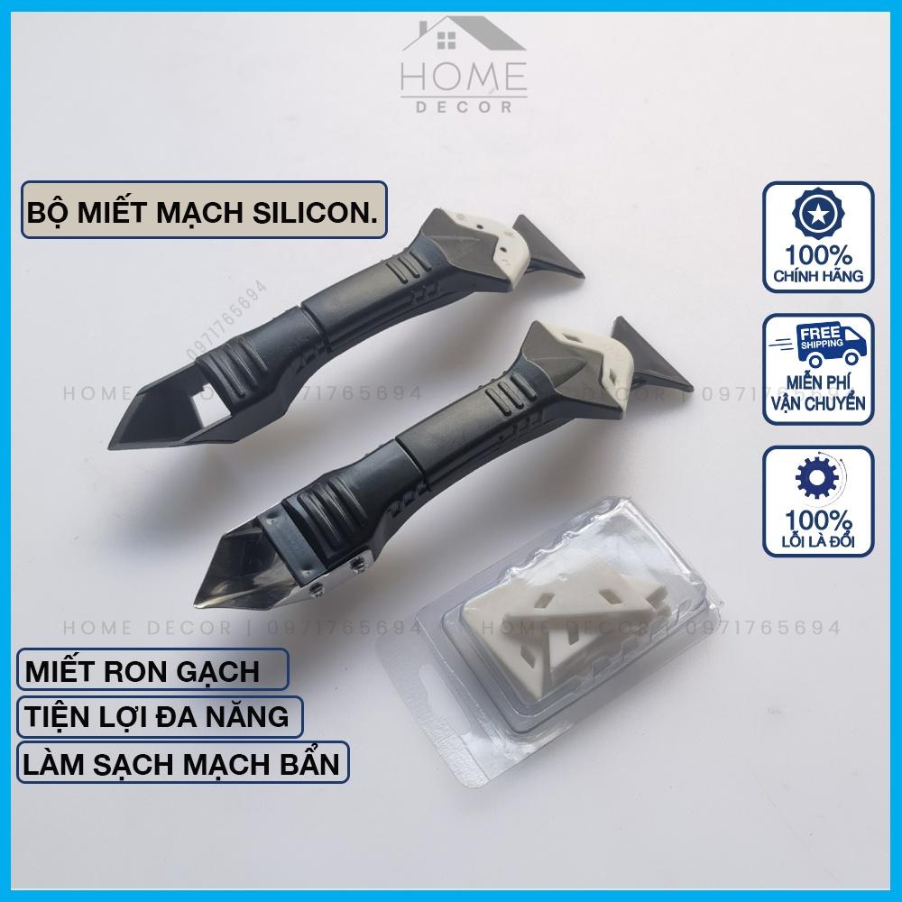 Bộ miết mạch Silicon đa năng 3 trong 1 kèm 5 đầu miết .