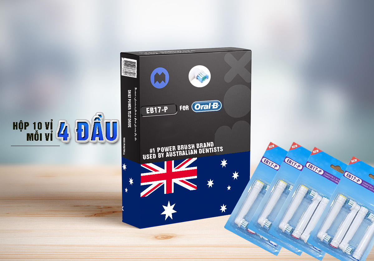Set đầy đủ nhiều mã Bộ 4 đầu bàn chải đánh răng điện máy Oral B Braun chăm sóc răng miệng toàn diện – MIHOCO OralB Model EB-Hàng chính hãng
