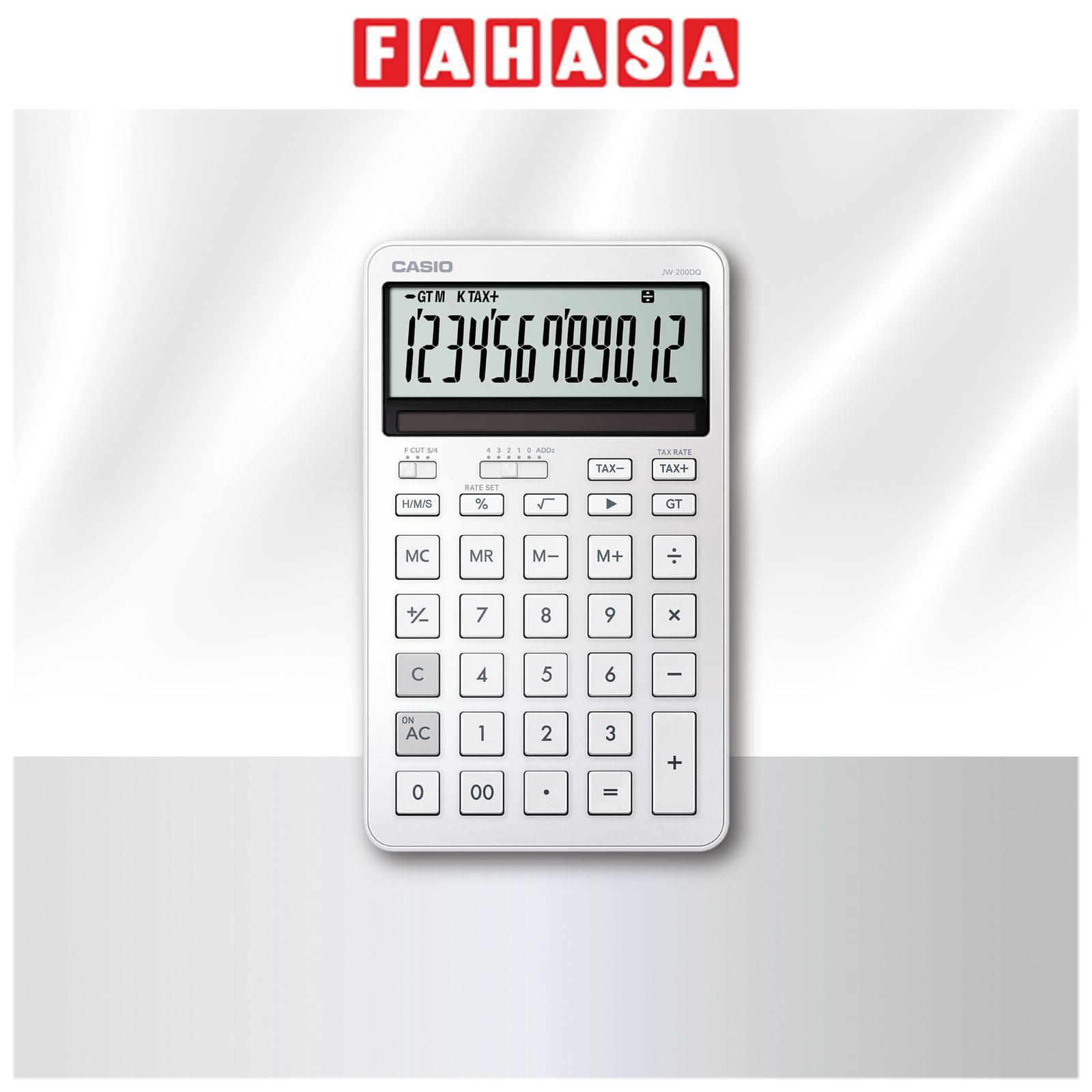 Máy Tính Văn Phòng Casio JW-200DQ-WE-W-DP - Màu Trắng