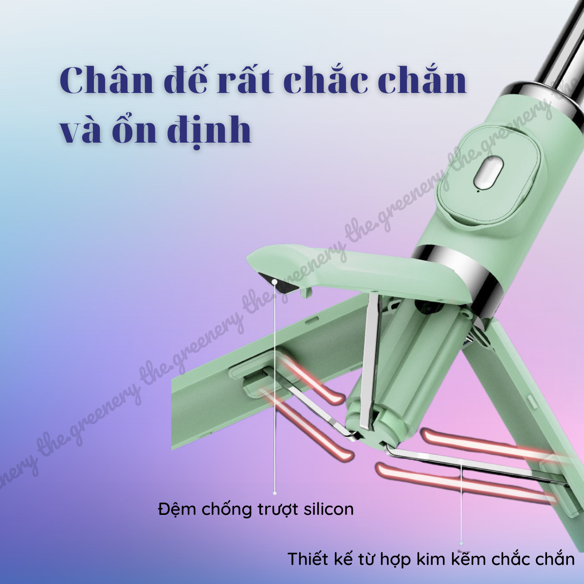 Gậy chụp ảnh Selfie kéo dài 104cm kiêm Tripod đa năng có remote Bluetooth điều khiển Tích hợp chân đế hợp kim kẽm chắc chắn