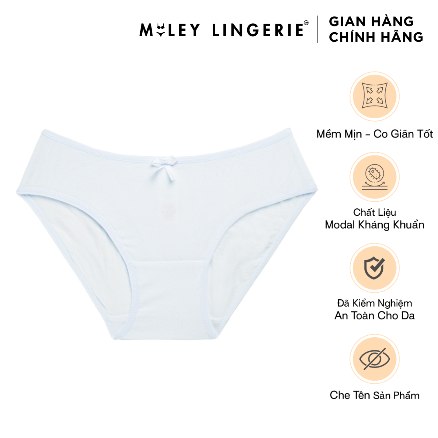Quần Lót Nữ Modal Trơn Comfort Miley Lingerie Bcs - 04 - Trắng - L