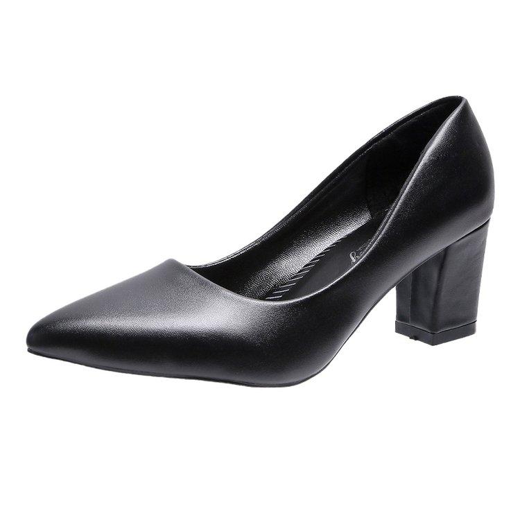 Giày Cao Gót 7cm Màu Đen Thiết Kế Đơn Giản Thời Trang