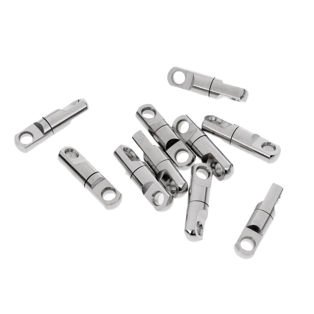 20pcs Silver Rotary Ring Bearing Swivel Heavy Duty Fishing Swivels Fishing Tool 2 Size