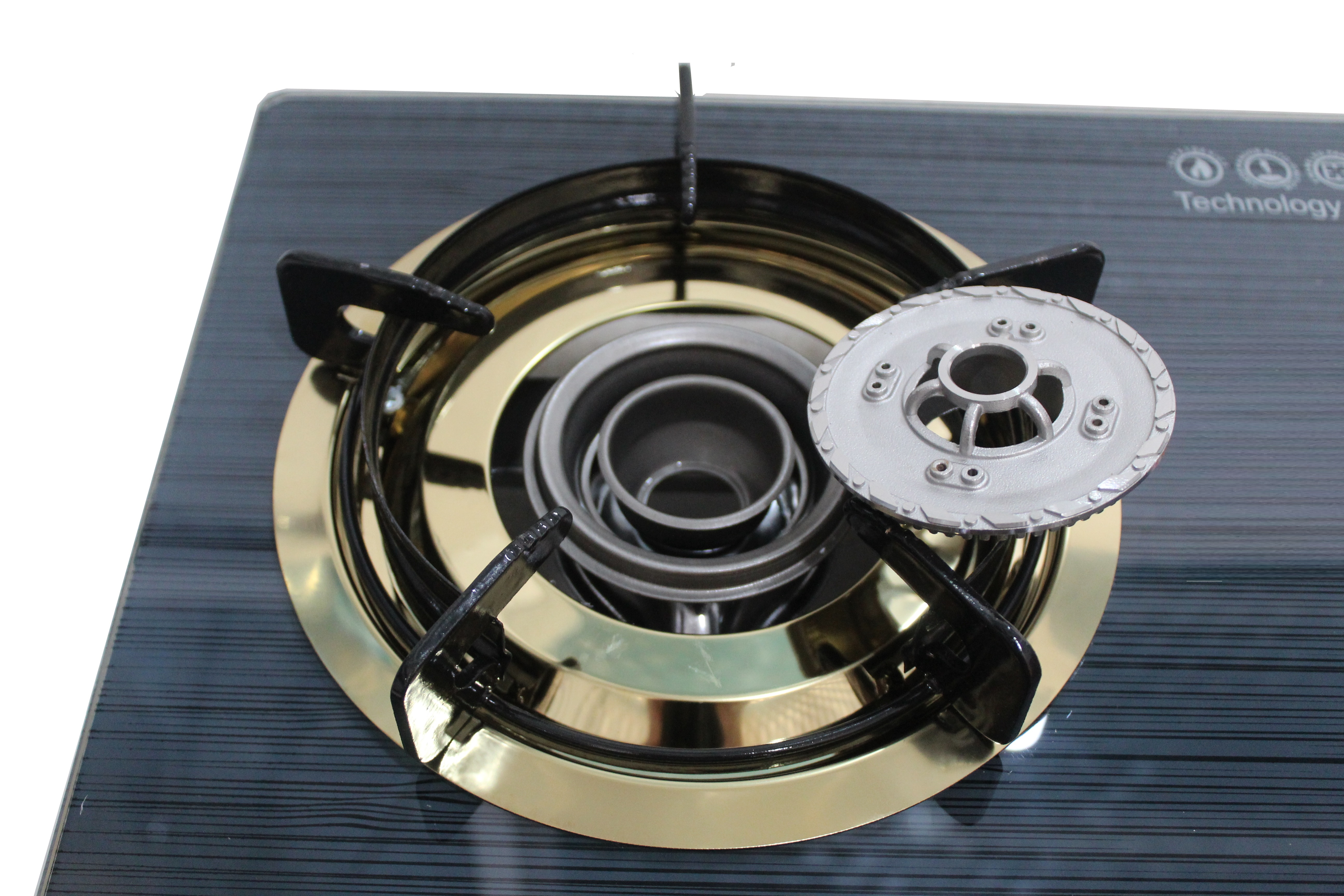 Combo Bếp Gas Dương Mặt Kính BK-288 Kèm Van Dây - Màu Ngẫu Nhiên - Hàng Chính Hãng