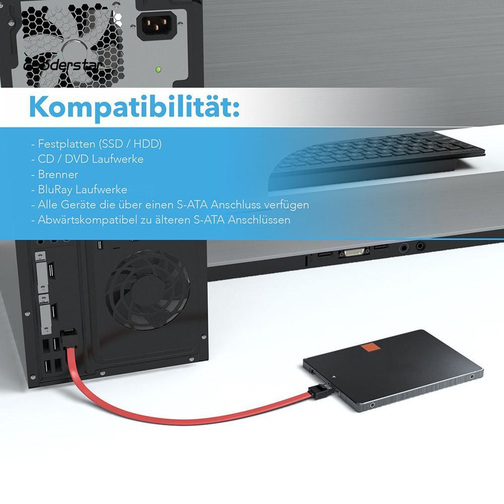 Set 3 Dây Cáp Kết Nối Sata 3.0 Tốc Độ Cao 0.5m 6 Gbp / S Sdd Hdd