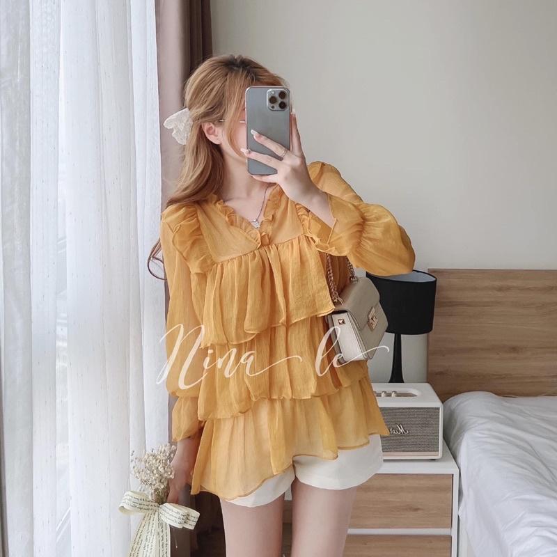 Set áo tầng tiểu thư+ quần short