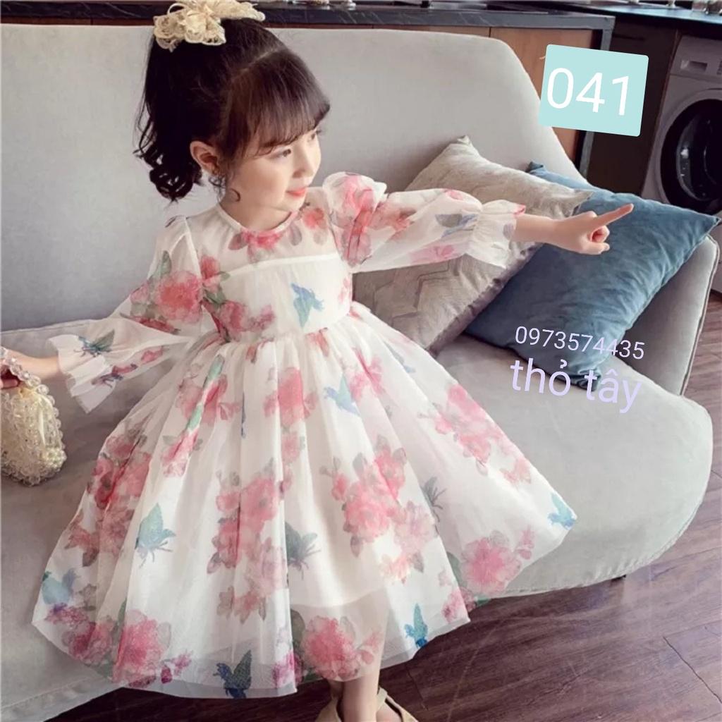 Váy công chúa hoa hồng cho bé từ 7kg đến 40kg.
