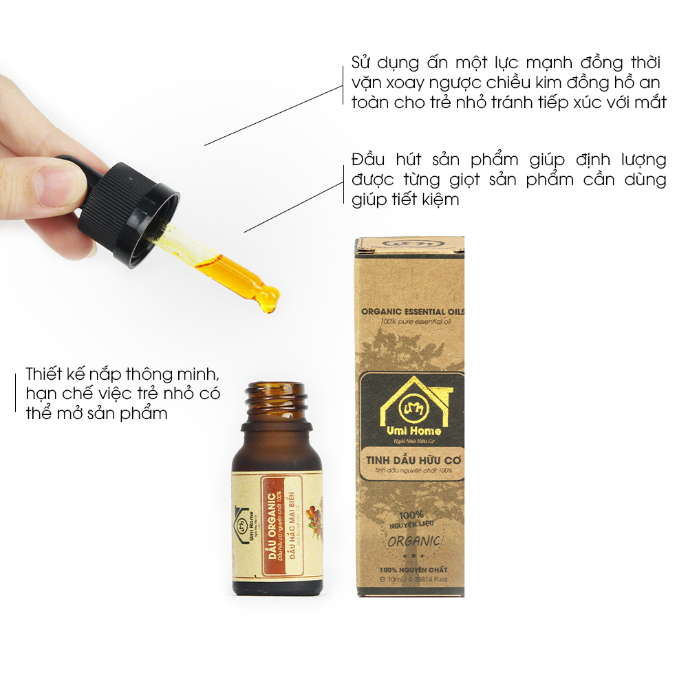 Combo đắp mặt nạ gồm Dầu Hắc Mai Biển 10ml, Bột Trái Bơ 125g UMIHOME hữu cơ - Tặng Bột Yến Mạch 125g. Giúp dưỡng da bị cháy nắng và phục hồi da bị hư tổn hiệu quả