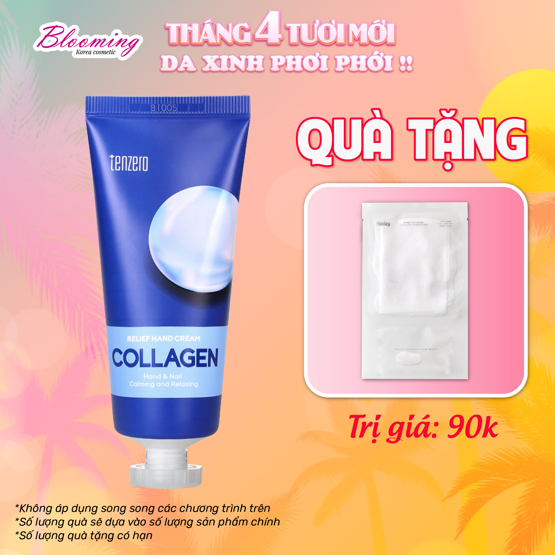 Kem dưỡng da tay Trái cây thiên nhiên Mịn Màng Tenzero Relief Hand Cream 100ml