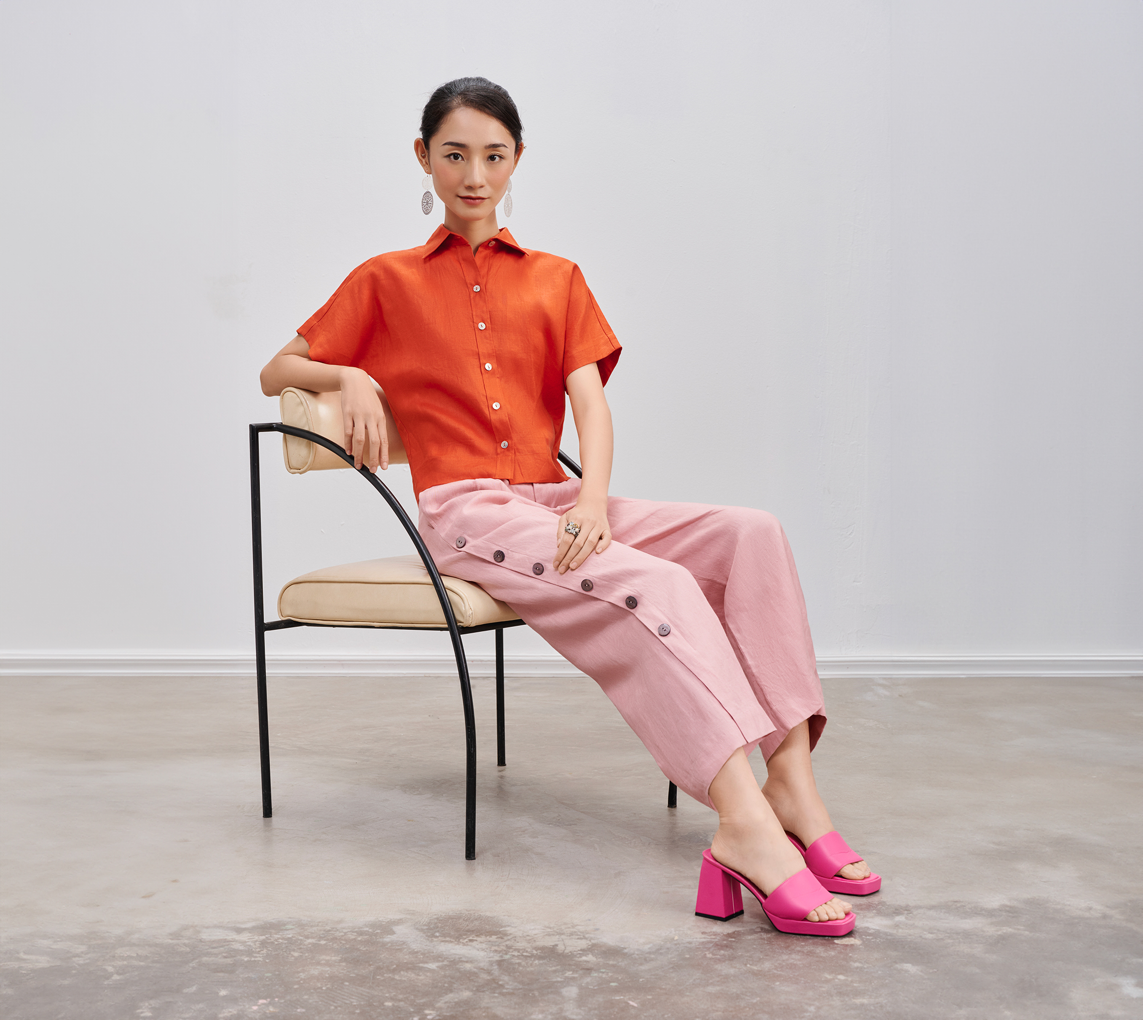 Áo Sơ Mi Linen Thổ TOP204 thời trang thiết kế Hity