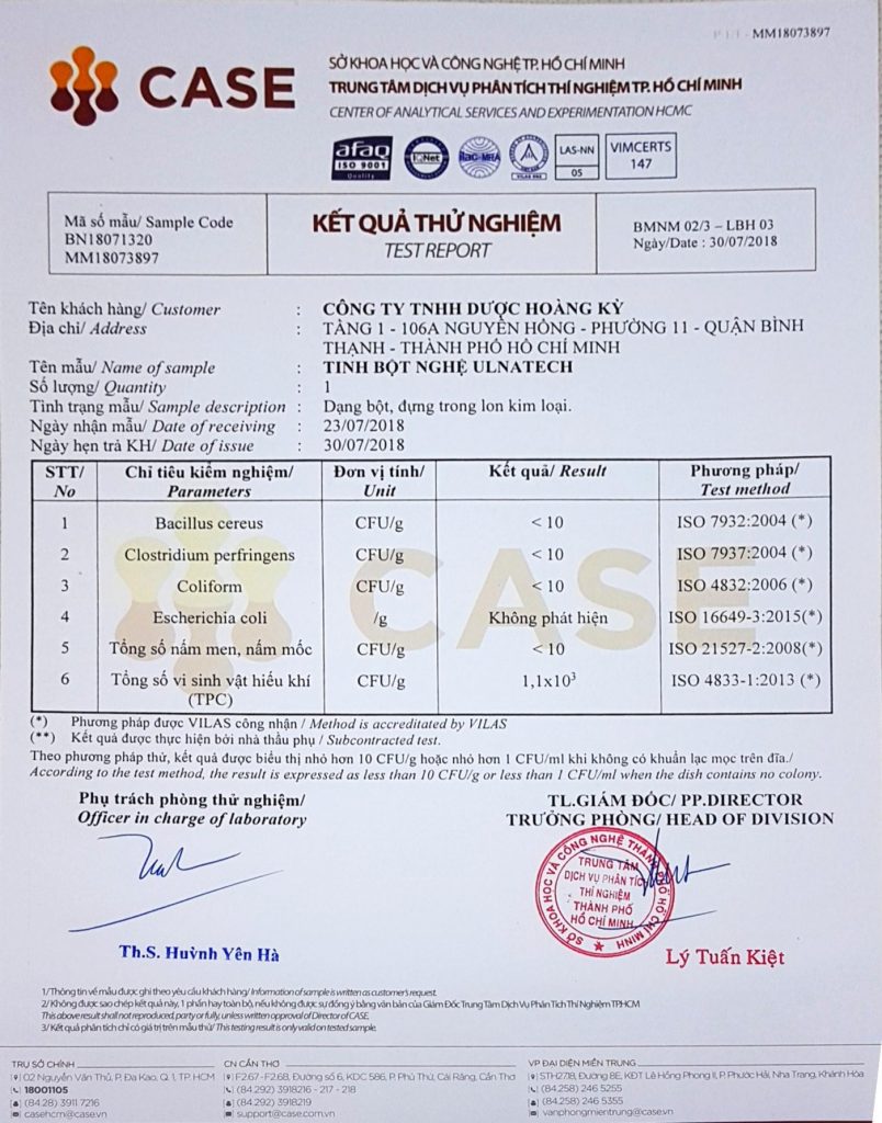 Combo 4 Lon Tinh bột nghệ Ulnatech