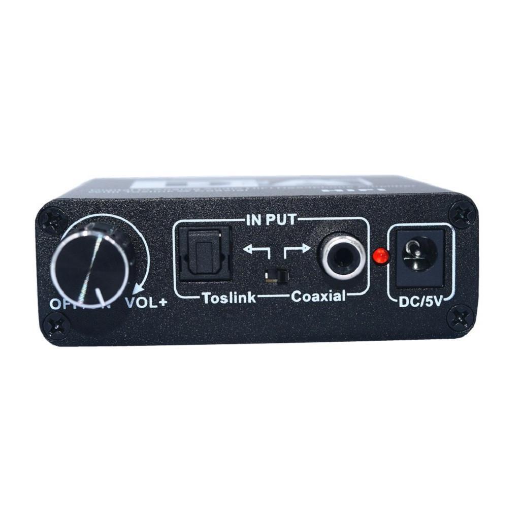 Coaxial Optic Fiber Digital To Analog Audio Converter Adapter RCA