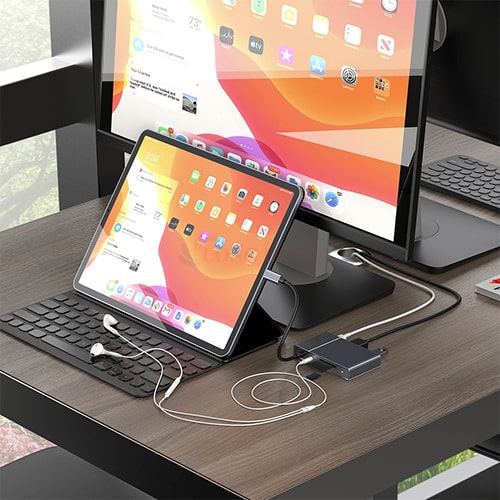 Cổng chuyển đổi HyperDrive 6-in-1 Gen2 USB-C Hub HD-G206 - Hàng chính hãng