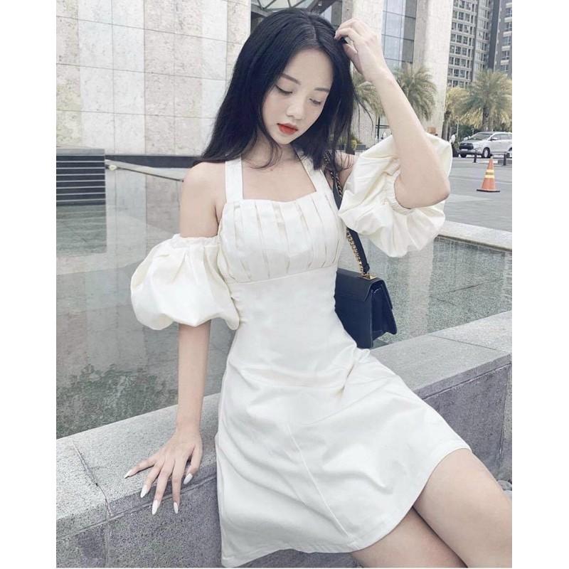 Đầm Xinh ĐIDII DRESS form tôn dáng chất vải dày dặn thiết kế phần ngực xếp tinh tế mặc được 2 kiểu