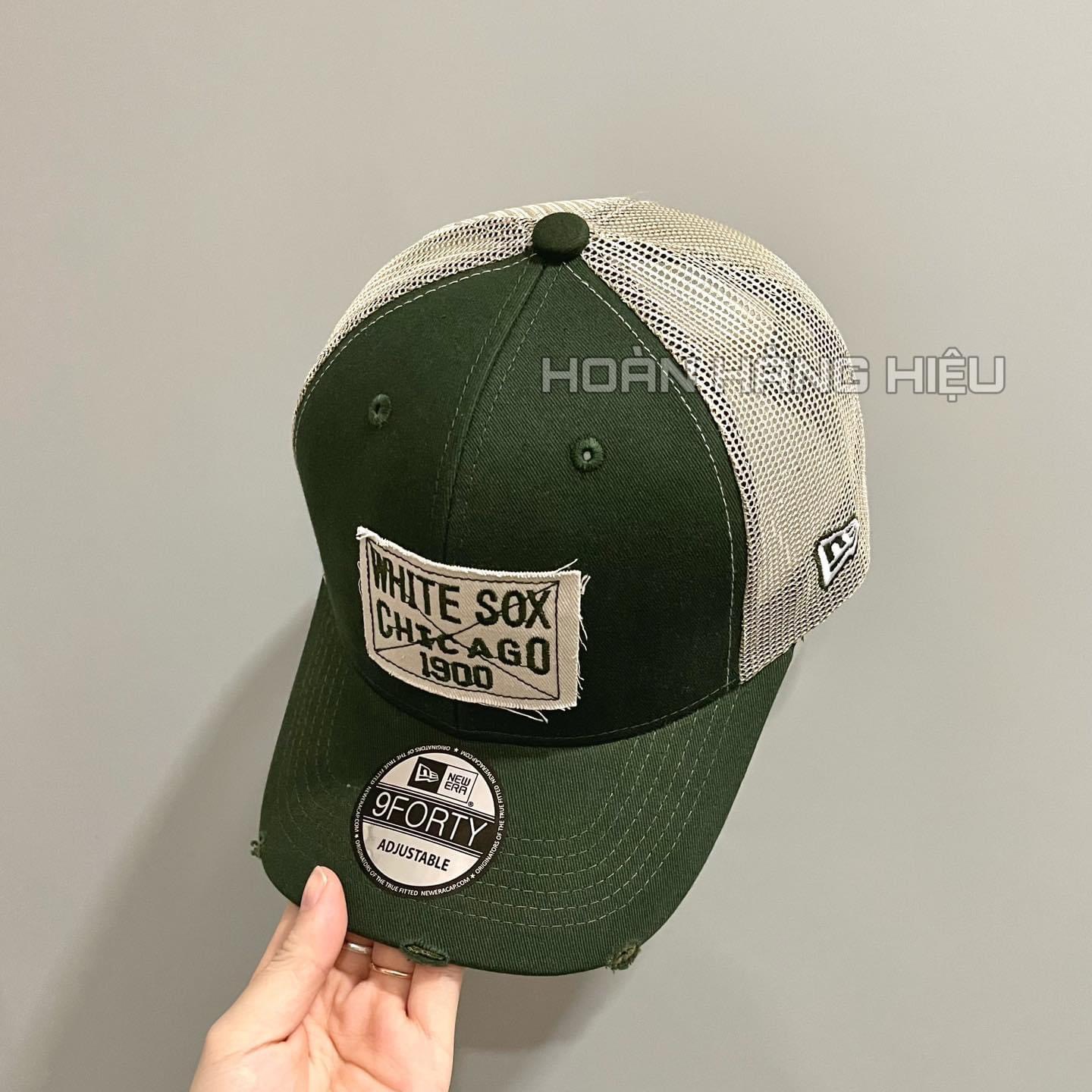 Nón kết, mũ lưỡi trai Chicago vải kaki phối lưới form đứng chuẩn thời trang đường phố cao cấp