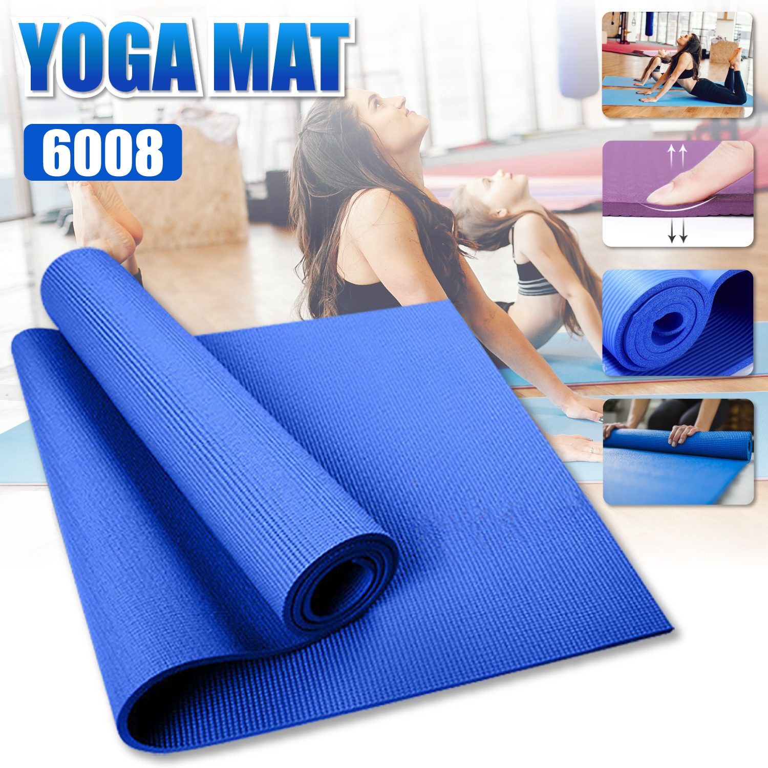 Thảm tập, Đệm lót, Miếng lót yoga,Thảm tập gym chống trượt tập thể dục tại nhà  4mm - 6mm - 8mm BG tặng kèm túi đựng thảm cao cấp