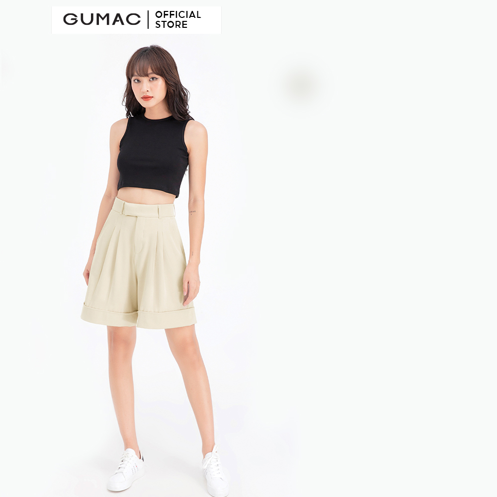 Quần short xếp li GUMAC QB679