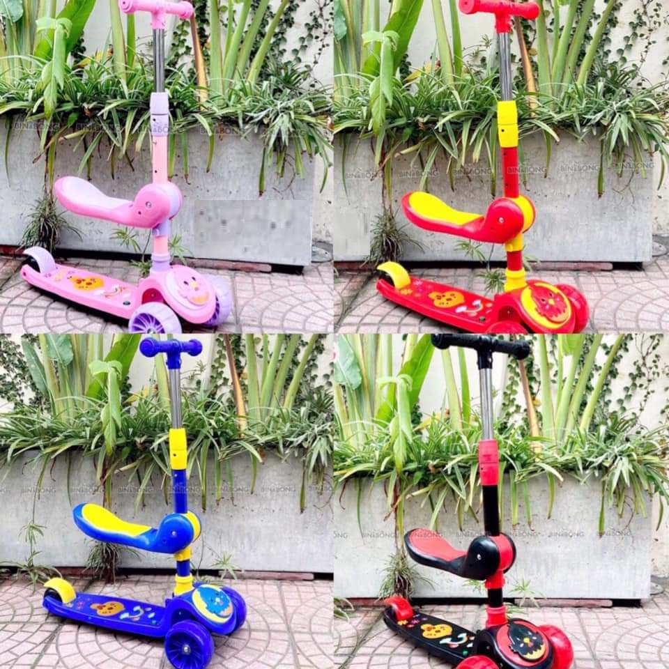 Xe trượt scooter 3 bánh cao cấp - Có nhạc, bánh xe phát sáng