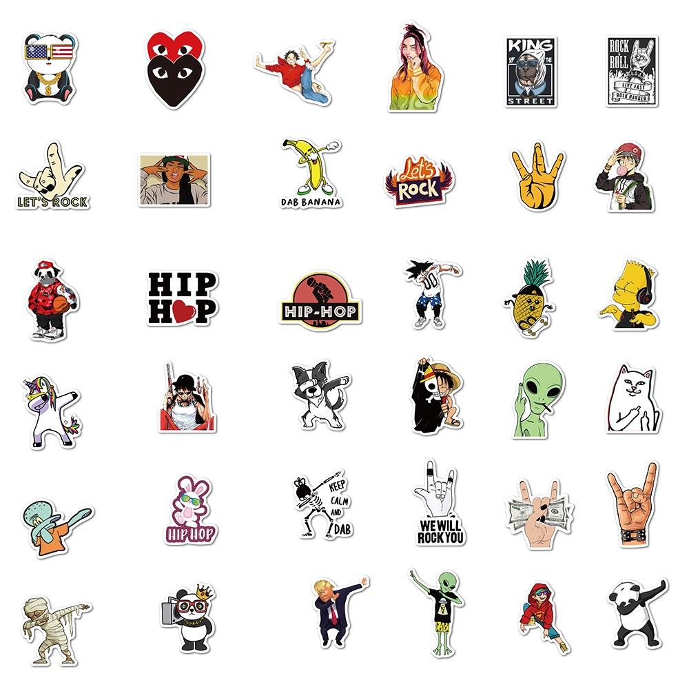 Set 100 Cái STICKER HIP HOP Đường Phố Chống Thấm Nước Trang Trí Điện Thoại , Laptop , Vali Siêu Cute