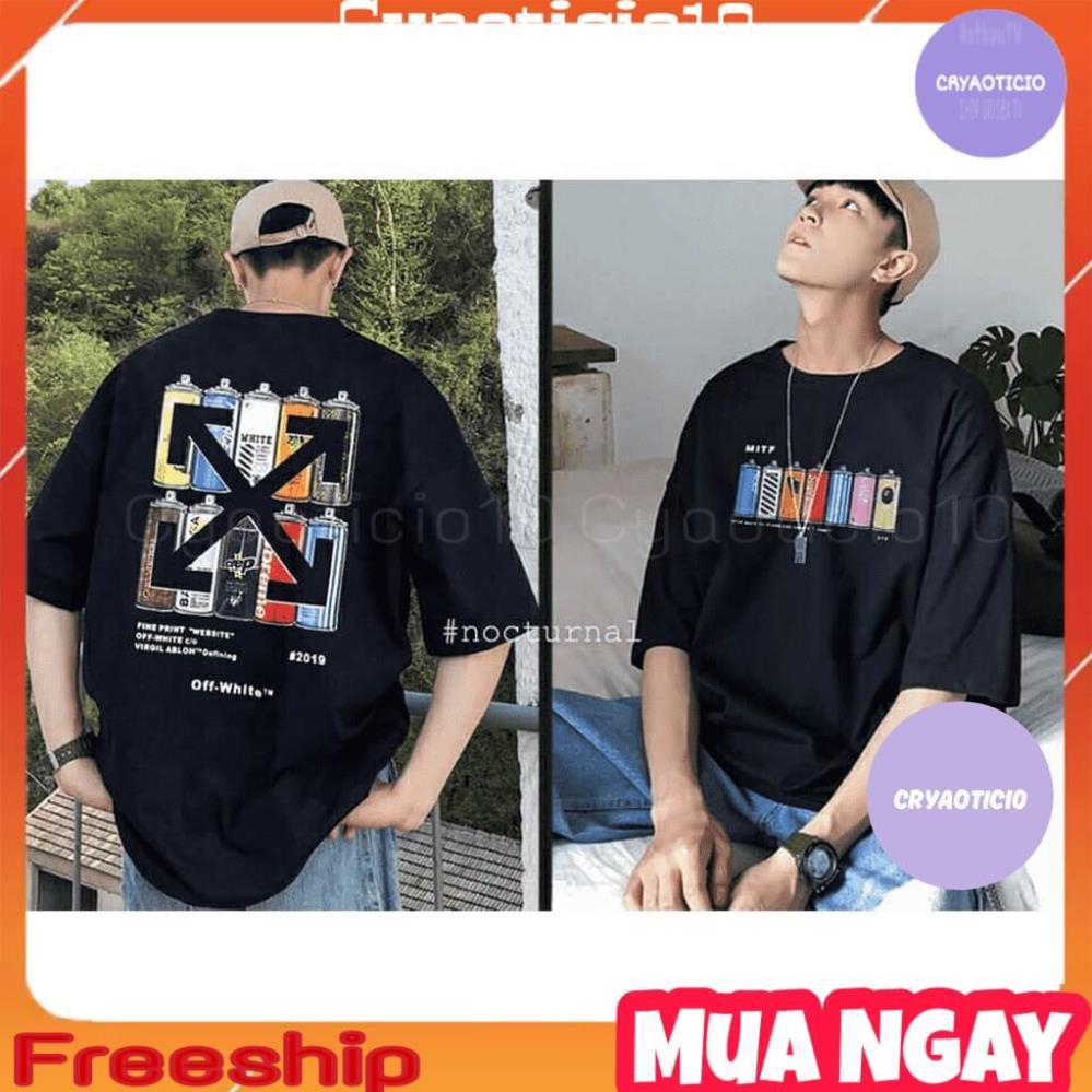 Áo tay lửng Off White Offwhite bình xịt unisex