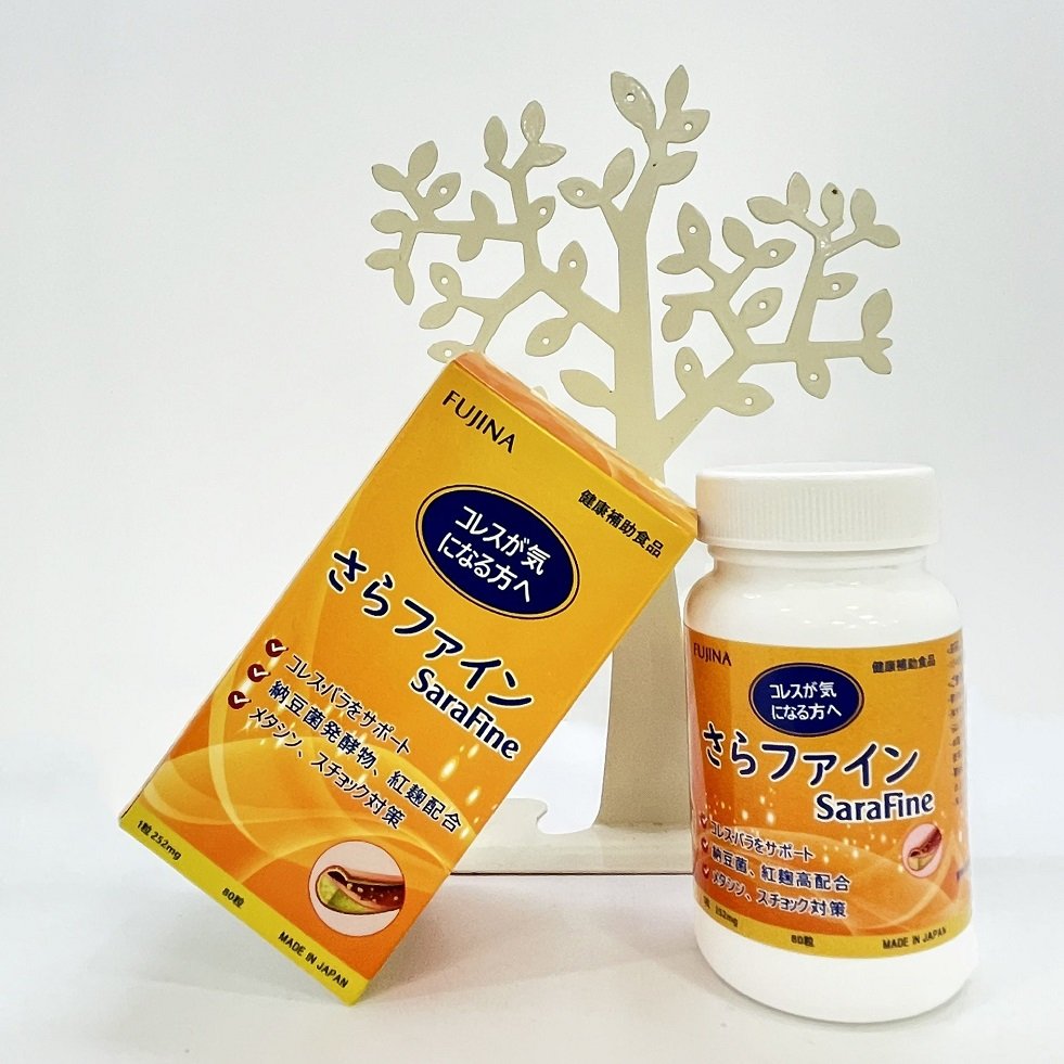 Viên hạ mỡ máu Sarafine Nhật Bản - Lọ 80 viên