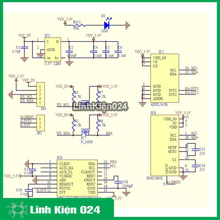 Module Cảm Biến 9 Trục Tự Do GY85