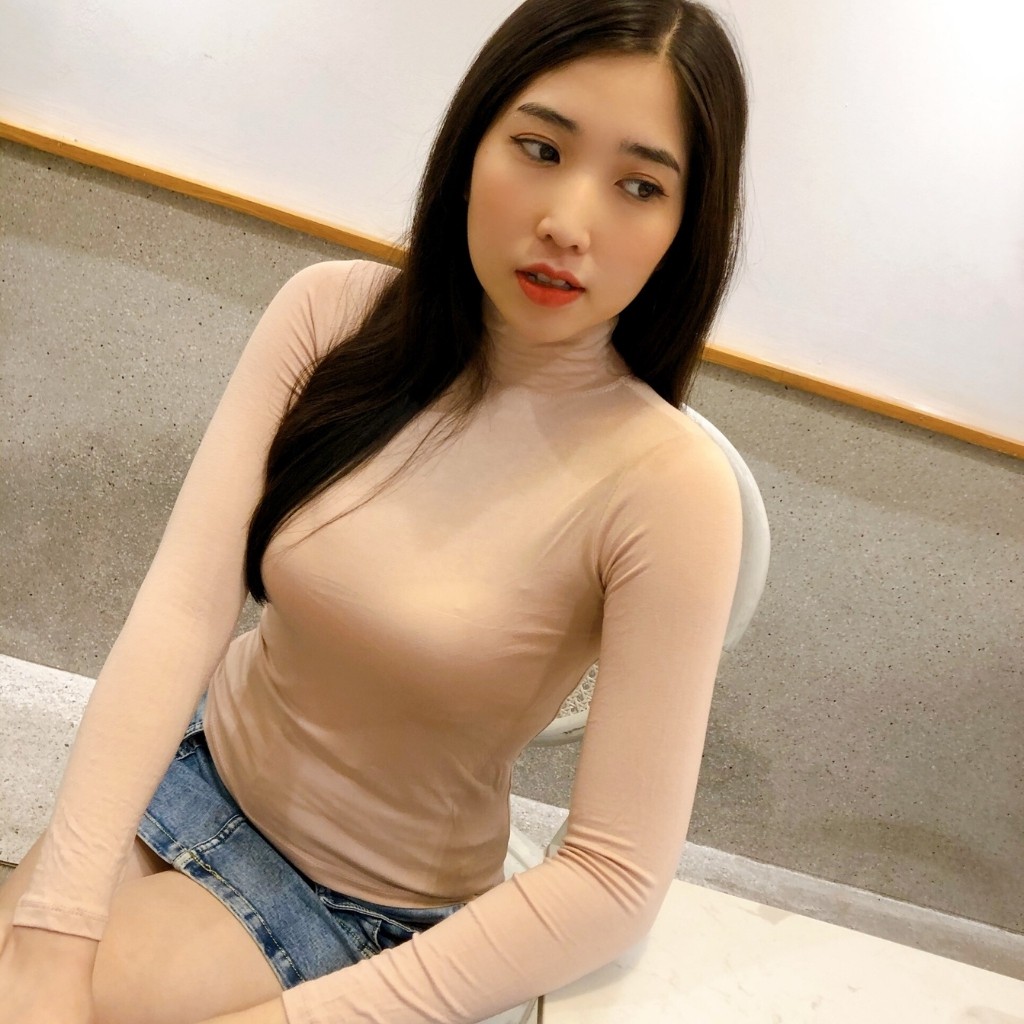 Áo Thun Giữ Nhiệt Nữ BODY Tay Dài Cổ Lọ Màu Trơn
