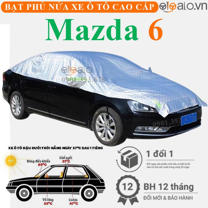 Bạt trùm phủ nửa nóc xe Mazda 6 cải dù 3 lớp cao cấp BPNX - OTOALO