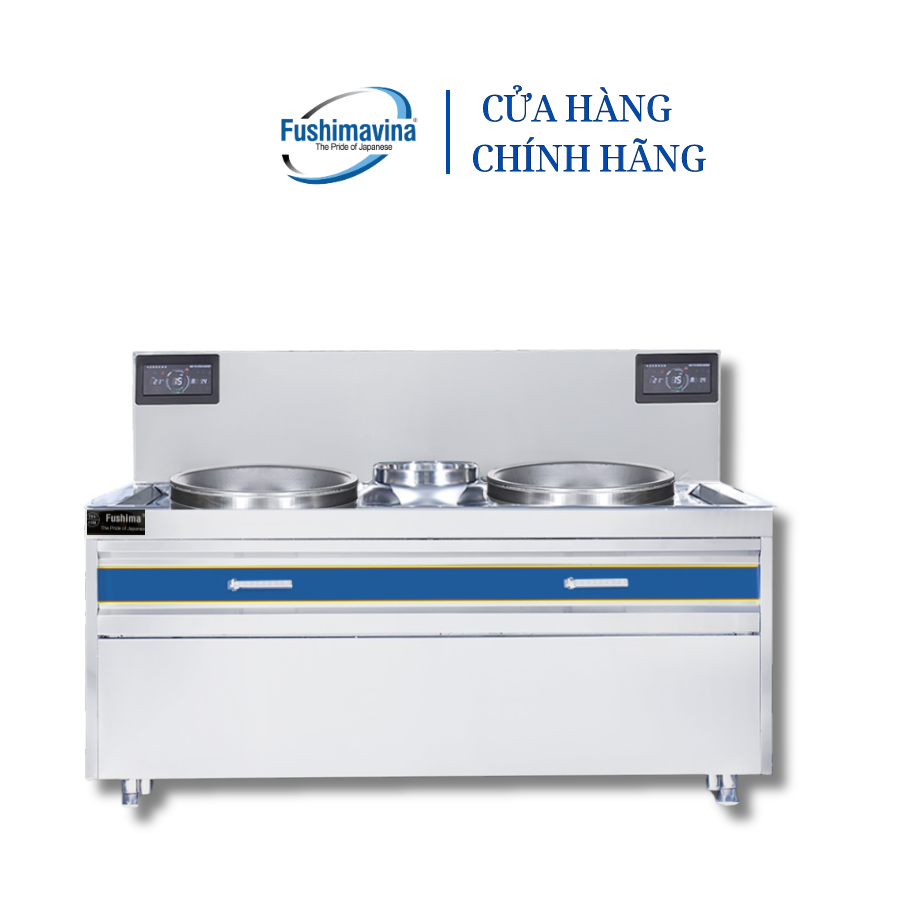 [CỬA HÀNG CHÍNH HÃNG] Bếp từ công nghiệp đôi 12KWx2 liền chảo Fushimavina