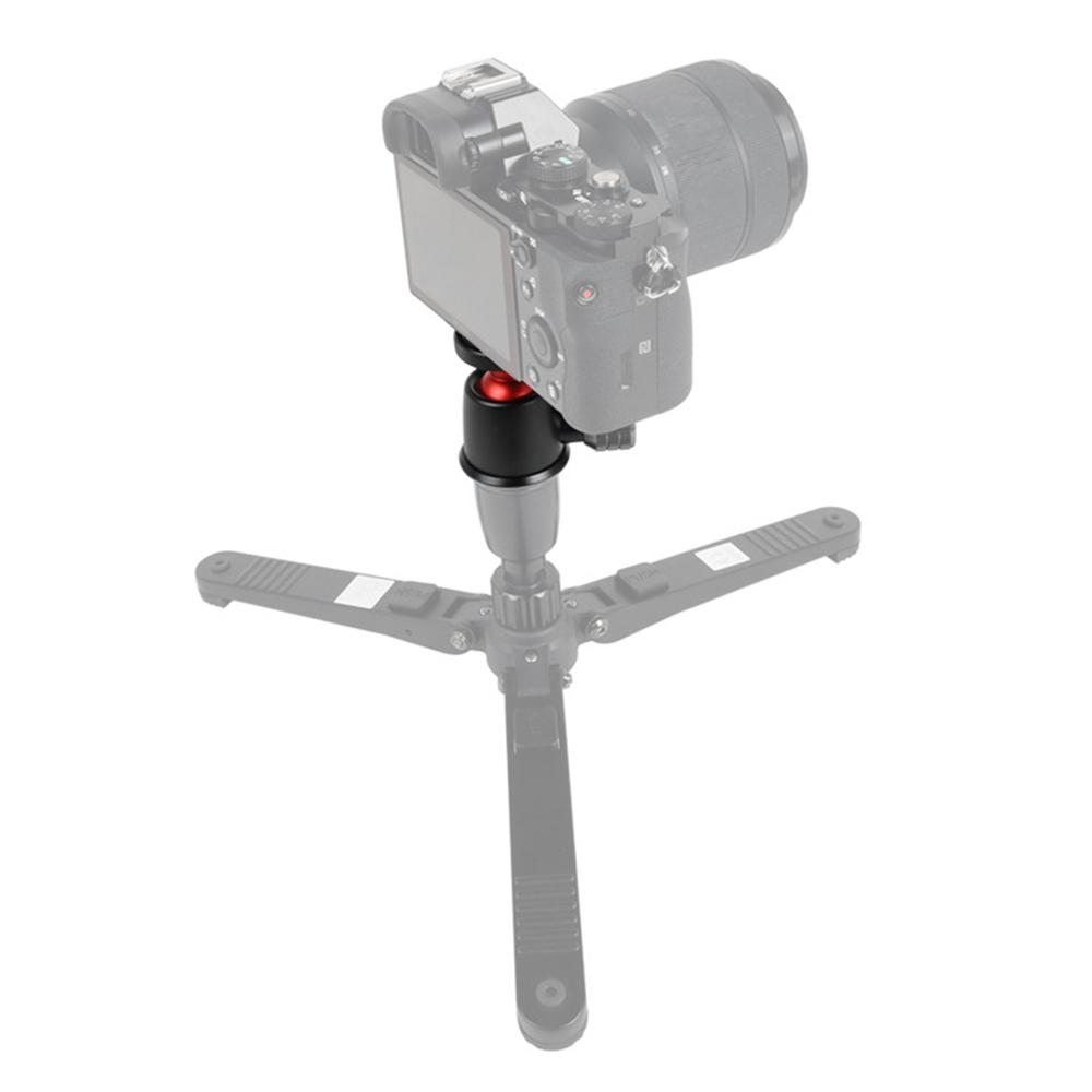Mini Aluminum Alloy Ball Head 360 Degree Rotatable Panoramic Ball Head with Bubble Level for DSLR LIDC Camera Tripod