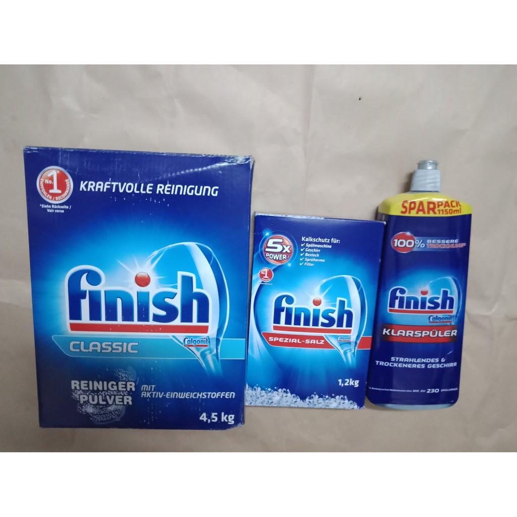 Combo bột bóng muối Finish cho máy rửa chén